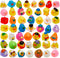 Assorted Mini Rubber Ducks in Bulk, 25 Pcs for Kids Baby Bath Shower Toys, Birthday Gifts