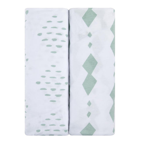 Pack Set Changing Pad Cover and n Play Sheet Bundle (Sage Diamond Collection)