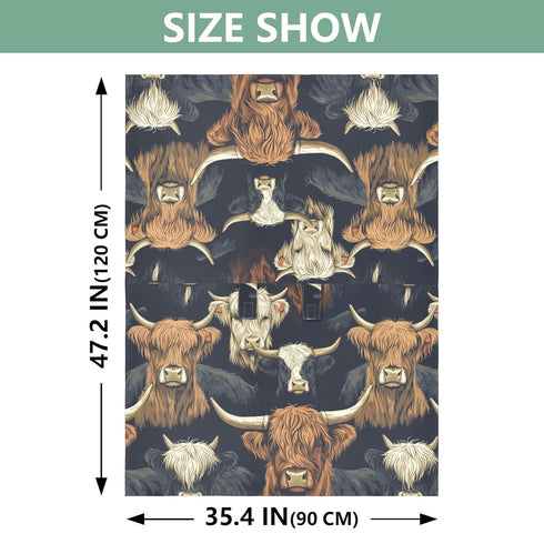 Mazeann Vintage Highland Cow Car Seat Cover Baby Breathable Soft Infant Carseat Covers Canopies Babies Carrier Covers