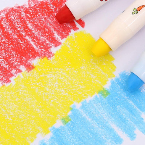 6 Lebze Jumbo Crayons for Toddlers, Colors Washable Crayons, Easy to Hold Silky Large Crayon for Babies and Children