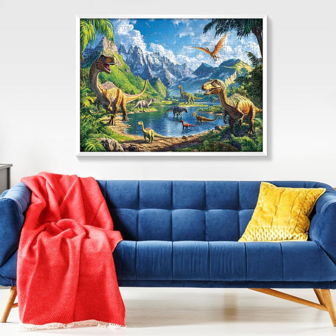 VOLUVOLU 300 300 Entertainment(20.5 15 Pieces Dinosaur Puzzles for Adults, Lake Animals Puzzle for Adults Children