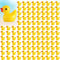 Rachan 130 Pcs Yellow Mini Ducks Bulk Resin Duck Figurines for Miniature Landscape