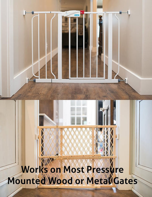 Wall Nanny Mini - Smallest Baby Gate Wall Protector (White) 4 Pack, Protects Walls & Doorways from Pet Gates & Dog Gate