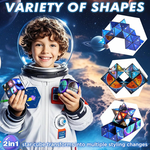 Set, 2 1 8-12 Star Cube Magic Cube in Yoshimoto Cube for Kids and Adults, Toy for Boys and Girls Ages