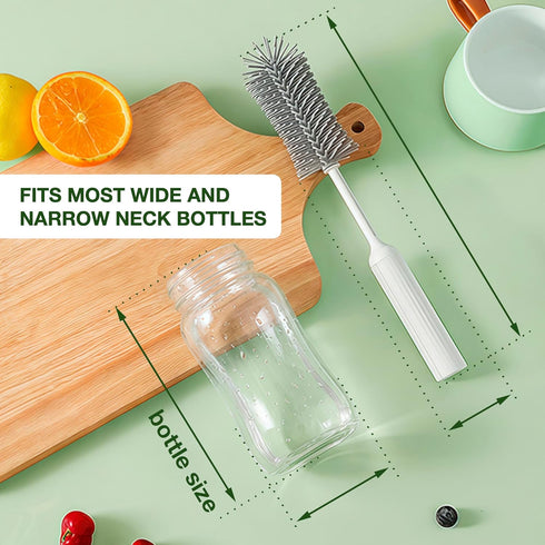 TidyOrbit 6-in-1 Set Bottle Brush with Holder Multipurpose Cleaning Kit for Baby Bottles, Reusable Water Bottles