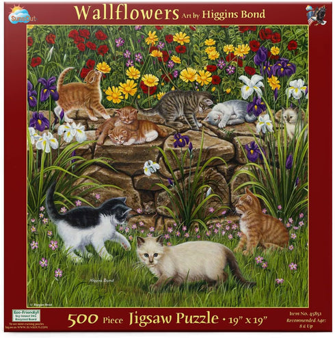 SUNSOUT INC - Wall Flowers - 500 pc Jigsaw Puzzle by Artist Higgins Bond - Finished Size 19" x 19" - MPN# 45851