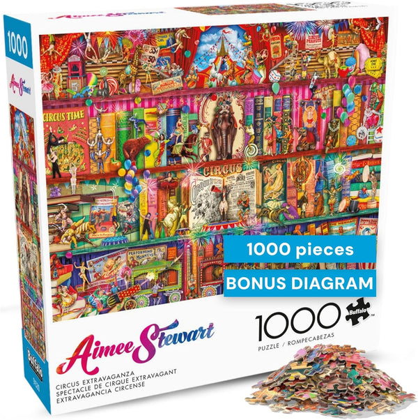 Buffalo Games Aimee Stewart Circus Extravaganza 1000 Piece Jigsaw Puzzle for Adults