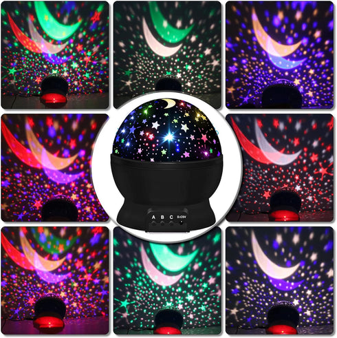 3 4 5 6 7 8 360 4 Bulbs 16 Night Light for Kids,Boys Toys for Year Old Boys,Star Projector Degree Rotation - LED Light