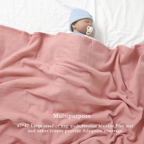 4 Girls,100% 47 47" Layers Muslin Baby Blankets for Cotton Muslin Toddler Blanket,Crib Blanket,Muslin Swaddle