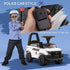 Aosom Kids Push Ride On Car with Working PA System, Police Truck Style Foot-to-Floor Sliding Car