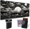 TCG Playmat Board Game Mat Plus 50 Pcs Card Sleeves, 24 x 14 Table Mats with Soft Surface Non-Slip Base