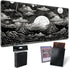 TCG Playmat Board Game Mat Plus 50 Pcs Card Sleeves, 24 x 14 Table Mats with Soft Surface Non-Slip Base