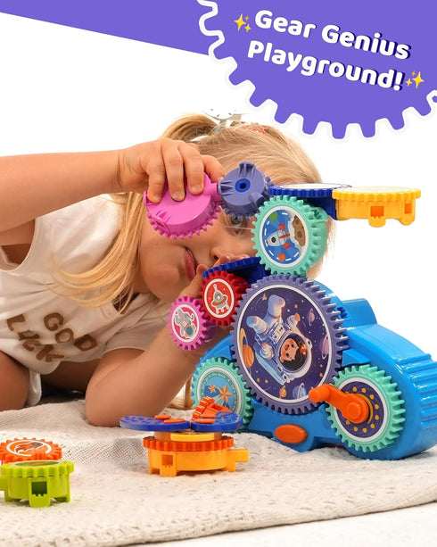 Set 3-8 KOKODI Gear Building Toys for Kids, Electric & Manual Construction for Kids, Engineering Learning Kit for Ages