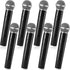 Zubebe 8 Pack Fake Microphone Prop, Halloween Plastic Pretend Microphone for Speech Practice, Plastic Microphone Stage