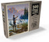 MyPuzzle Classic Sportsman: Fly Fishing, Vintage Poster - Premium 500 Piece Jigsaw Puzzle for Adults