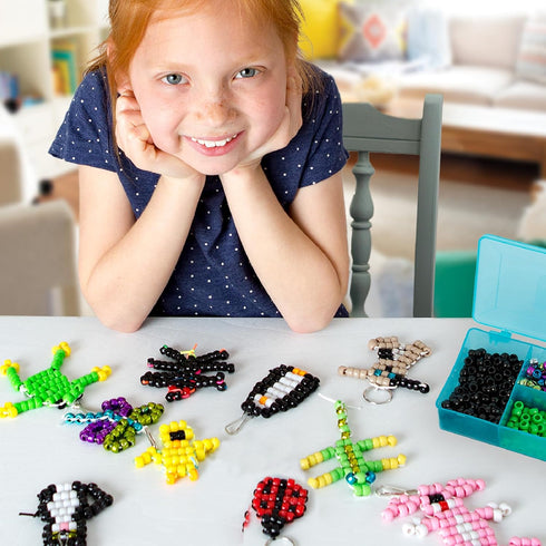 Made By Me Create Your Own Bead Pets, Over 640 Beads, Lanyard Clips, Keyrings, Storage Box for Kids