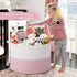 115L INDRESSME Extra Large Pink Laundry Basket for Nursery Stuffed Animal Storage, Blanket Rope Baby Baskets Kids Toy