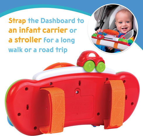 HAP-P-KID 6 7 8 9 10 11 12 1 My First Baby Stroller Toy, Toddler Steering Driving Wheel, Car Seat Educational Learning