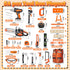 Set 56 Set 3-5 Kids Tool Toys, Pcs Toddler Tool with Toy Chainsaw & Electronic Drill,Vest, Pretend Play Kids