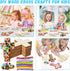 Blueweenly DIY Wood Cross Crafts for Kids Sunday School Supplies, 24 Unfinished Wood Crosses and Craft Materials
