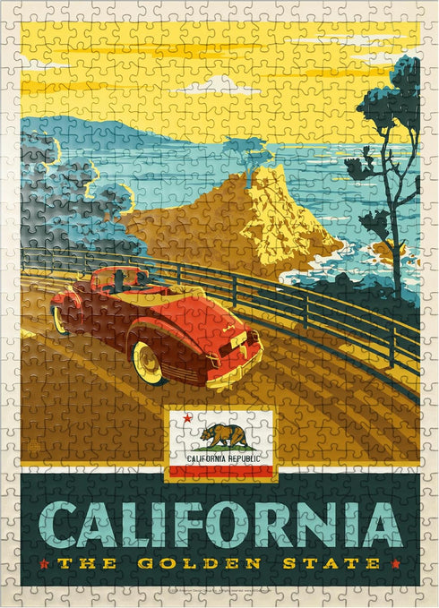 MyPuzzle California: The Golden State (Coastline) - Premium 500 Piece Jigsaw Puzzle for Adults
