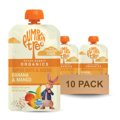 Pumpkin Tree Peter Rabbit Organics Super Oats & Seeds, Puree Squeeze Pouch,