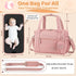 JOLLITO Large Capacity Diaper Bag Tote - Ideal for Travel with Changing Pad & Hospital Ready