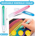 ZHBDMGK 48 Sidewalk Chalk for Kids, Colors Dustless Washable Toddlers Chalk with Plastics Holder for Blackboard Drawing