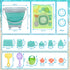 Set RACPNEL Beach Toys Sand for Kids, Collapsible Bucket and Shovels with Mesh Bag, Molds, Flags, Sandbox Kids