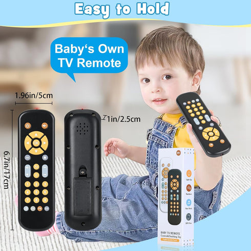 GUIGUZHJ 6 3 6 12 18 Baby TV Remote Control Toy for Months+, Play Remote Musical Toys with Sound and Light, Early