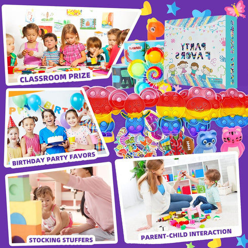 DKZ 1000Pcs Pack,Stocking Bulk Party Favors for Kids, Fidget Toys Stuffers, Treasure Box Chest, Birthday Party