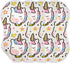 decor gift 4 Pack 22x11in Cotton Burp Cloth Soft and Absorbent? Cute Cartoon White Rainbow Unicorns Feed Cloth