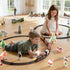 NIPLOOOW Set 3-5, 3 4 5 6 7 8 Train for Kids Electric Train Toy with Realistic Sound, Lights and Smoke for Under