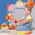32 Sets Set Pcs Wooden Play Food for Kids Kitchen Accessories, Montessori Educational Toys Food, Pretend Play Food