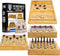 4 in 1 Board Game Set - Extra Large Sling Puck Game, Wooden Chess Board Sets, Checkers for Adults and Kids