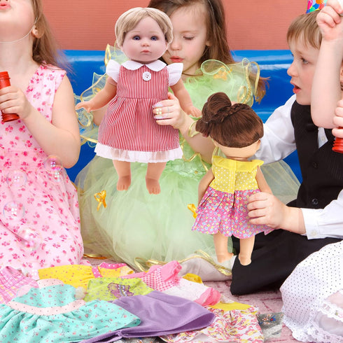Alive Baby Doll Clothes and Accessories - 12 Sets Girl Doll Princess Dress for 12 13 14 Inch Doll Clothes - Cute Alive Doll Accessories Outfits for Little Girls Christmas Birthday Present