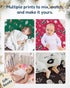 2-Pack, 9'' TotAha Floral Crib Sheets Hypoallergenic, Silky Comfort, Buttery Soft, Calming Effect, All-Season