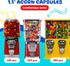 Capsule Vending Machine Translucent Acorn Capsules, Empty 50 pcs 1.1 inch for Gumball Machine Refill