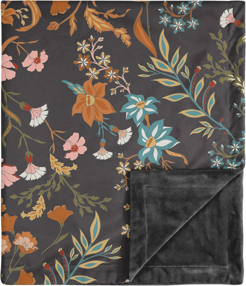 Sweet Jojo Designs Boho Wildflower Vintage Floral Girl Soft Baby Blanket Receiving