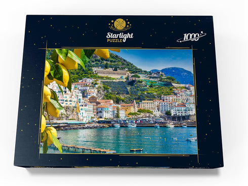 MyPuzzle Panoramic View of Beautiful Amalfi, Hills Leading Down to The Coast, Campania, Italy, Premium 1000 Piece