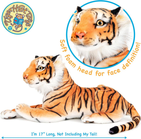 17 Inch TigerHart Arrow The Tiger - Squeeze Me! - Stuffed Animal Plush