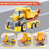 11inches 3-5 6-8 Set Large Take Apart Construction Toys Dump Trucks for Boys Girls Kids Year Old Electric Drill