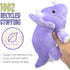 BenBen 13” Dinosaur Stuffed Animal, Cute Triceratops Plush Toys for Kids, Purple Baby Shower Birthday Gifts