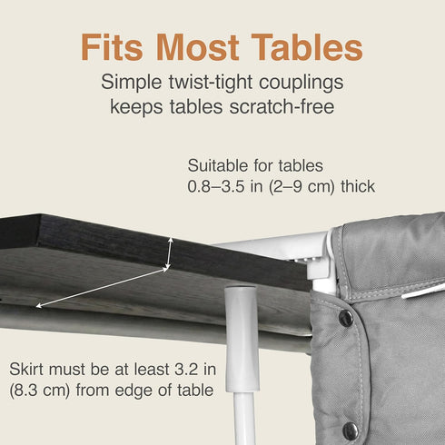 6-36 Portable Hook on High Chair for Baby & Travel Toddler from Months Clip on Baby Seat for Table Fast Table Chair