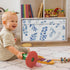 Sweet Jojo Designs Floral Leaf Boy or Girl Small Fabric Toy Bin Storage Box Chest For Baby Nursery or Kids Room - Blue