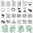 SytuHete 95 Kit50 24 20 1 SytuHe Pcs DIY Baby Bibs Decorating White Bibs Stencils Fabric Markers Baby Shower Game Sign