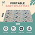 Baby Splat Floor Mat for Under High Chair, Washable Waterproof Portable Anti-Slip Mat, 51 x 51 inches (Green Dinosaur)