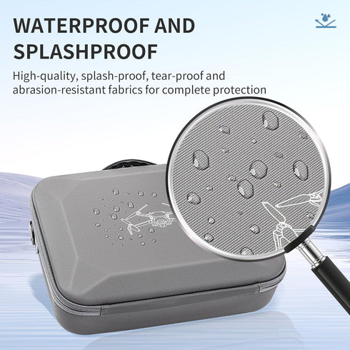 Hard Carrying Case for DJI Mini 4 Pro - Waterproof PU Portable Travel Shoulder Bag and Handbag 2 in 1