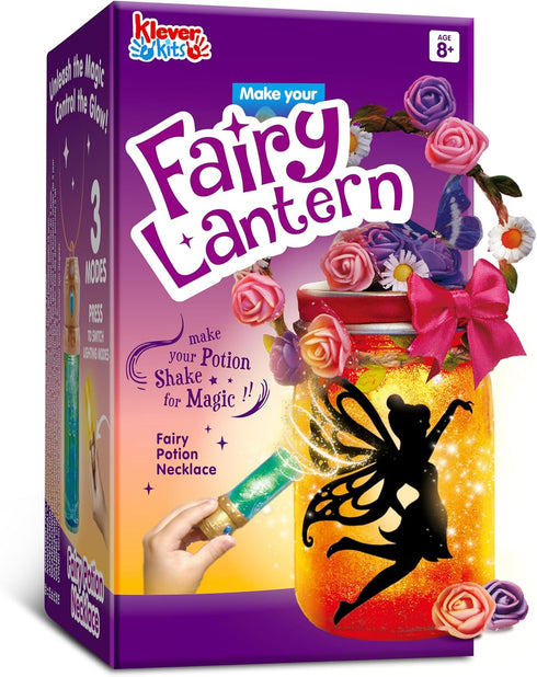 JOVA Klever Kits DIY Fairy Lantern Craft Kit with Rose Lights and