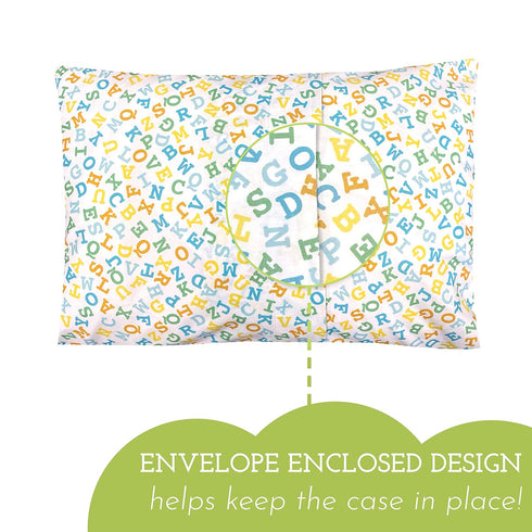 Little Sleepy Head Youth Pillow Case, 100% Cotton Hypoallergenic, Snug Fit Envelope Pillowcase, Youth Pillow 16x22